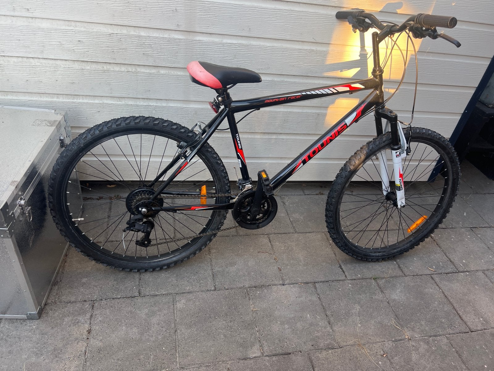 Fiets Mountain bike Racer - Zwart met rode accenten, 53 tot 57 cm, Ophalen, Gebruikt, Overige merken