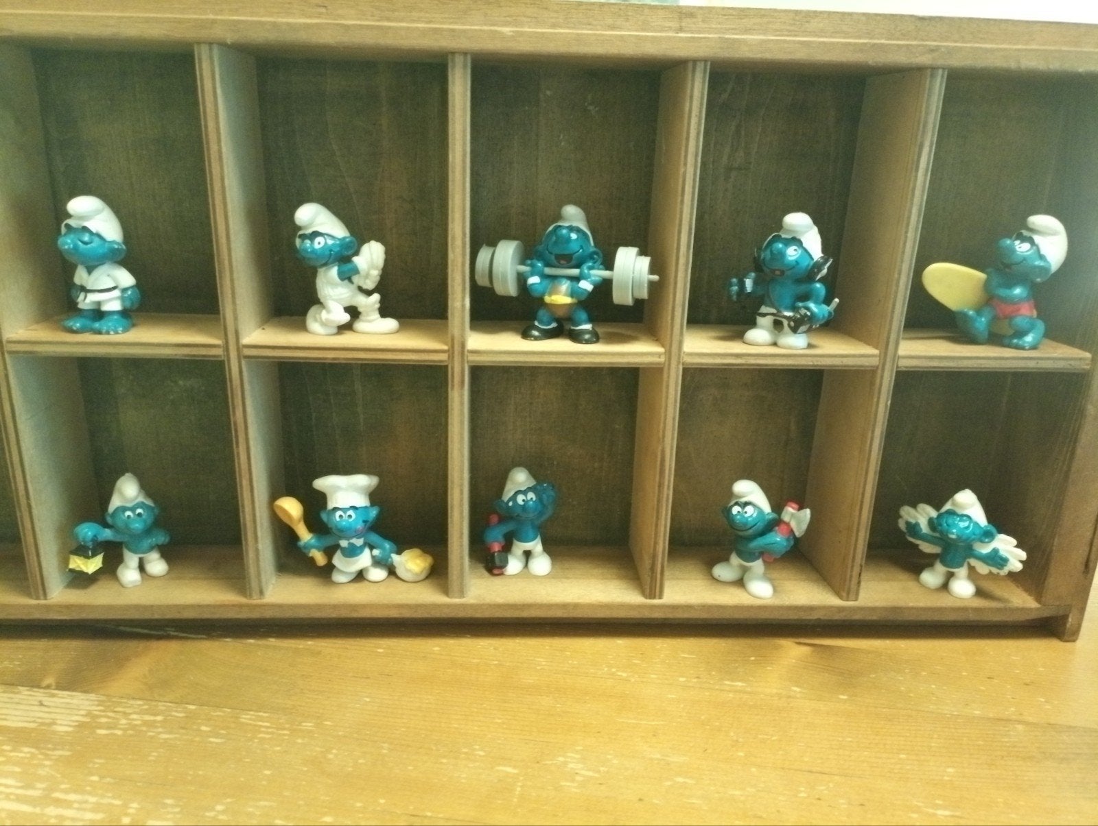 10 Vintage Smurfen Jaren '70/'80 - Schleich & Bully, Ophalen of Verzenden, Gebruikt, Verschillende Smurfen, Poppetje, Figuurtje of Knuffel
