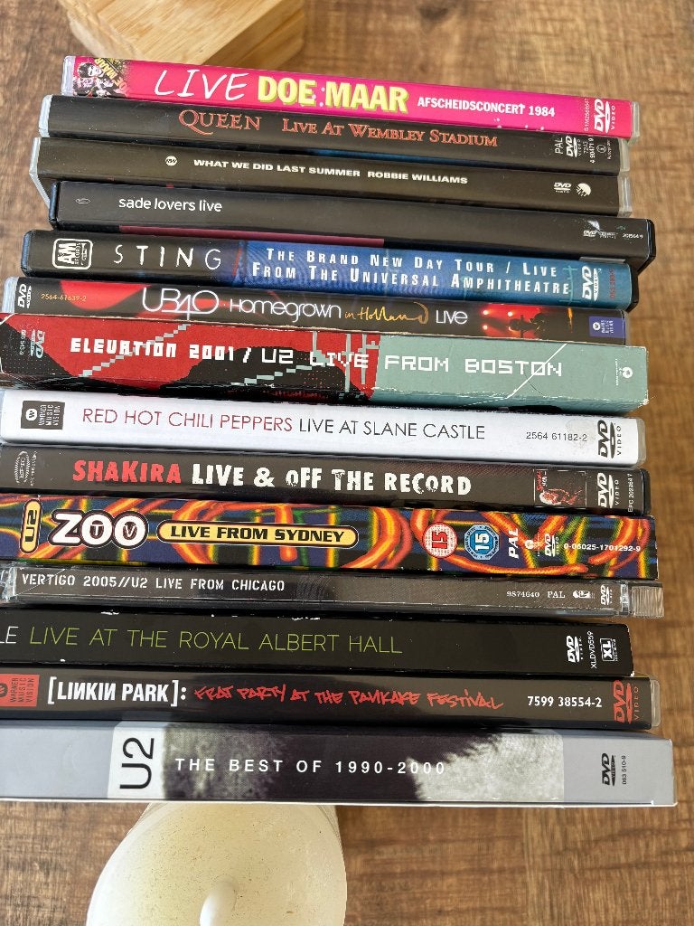 14 muziek DVD's voor 25 euro, Alle leeftijden, Ophalen of Verzenden, Zo goed als nieuw