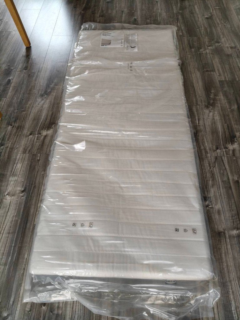 IKEA NÄSFJÄLLET Topmatras (80x200 cm), Huis en Inrichting, Ophalen, Eenpersoons, Nieuw, 80 cm