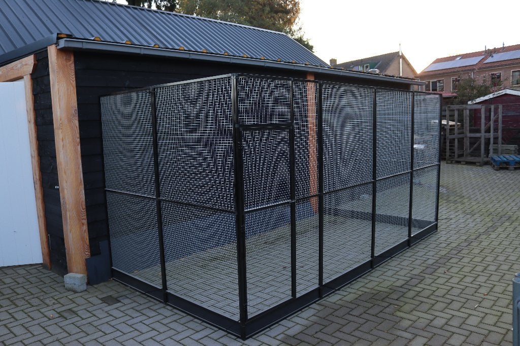Nieuw volière 408 x 206 x 202 cm L x D x H zwart, Ophalen of Verzenden, Nieuw, Aluminium, Volière