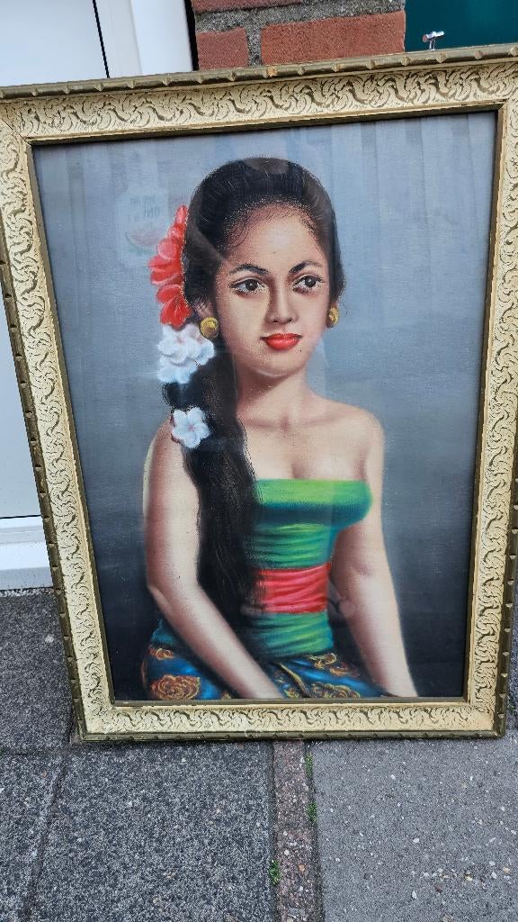 Schilderij Balinese vrouw, Ophalen