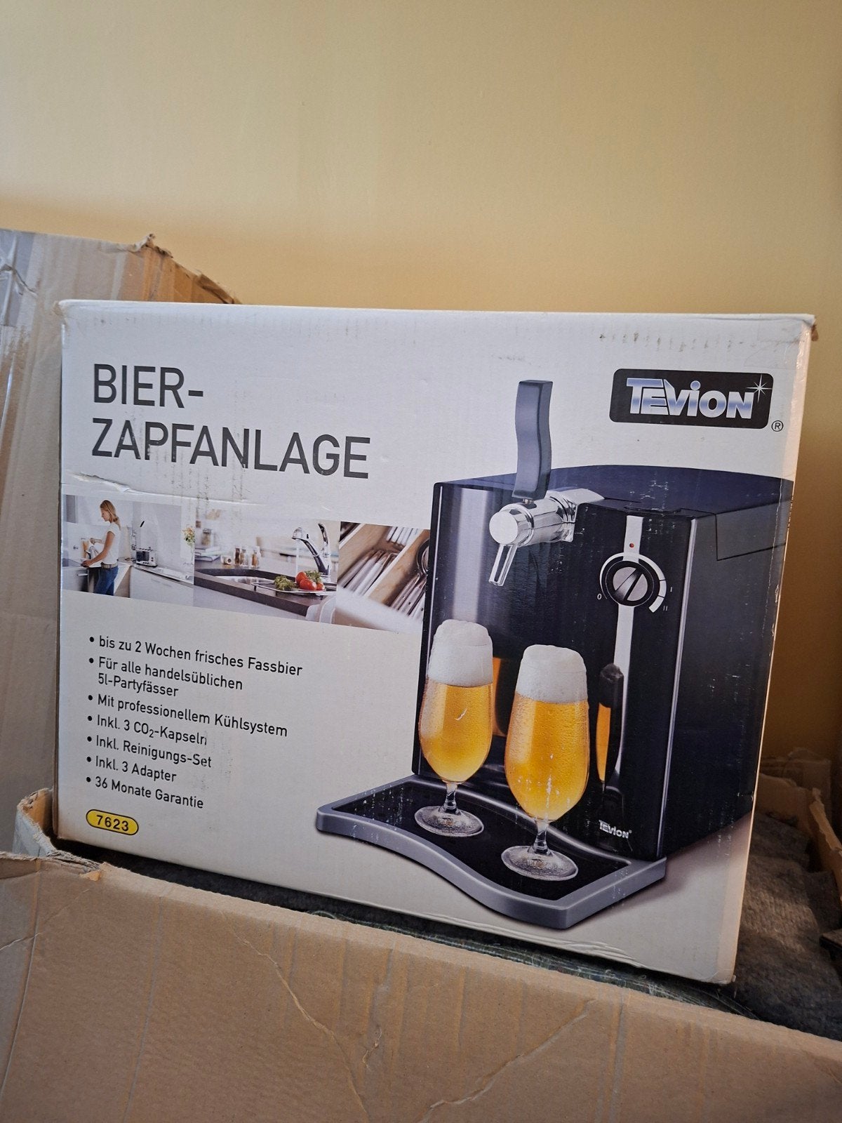 Tevion Bier-Zapfanlage met koelsysteem en CO2-kapsels, Ophalen, Overige merken