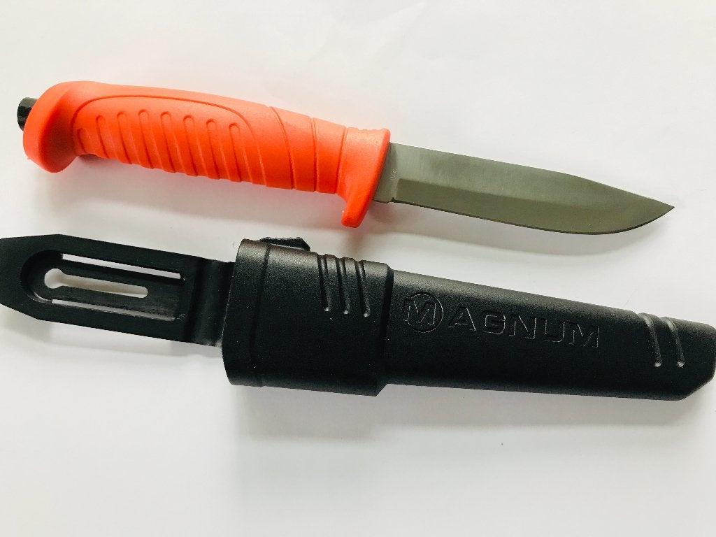 Magnum by Boker ORANJE Vast EDC MES Hunting Knife NIEUW, Vintageknives.nl, Nieuw, Ophalen of Verzenden, Maarten@Vintageknives.nl