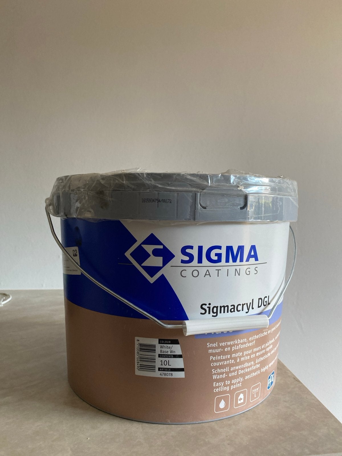 Sigma Sigmacryl DGL Matt Coffee Cream 10L Verf, Ophalen, Bruin, 5 tot 10 liter, Nieuw