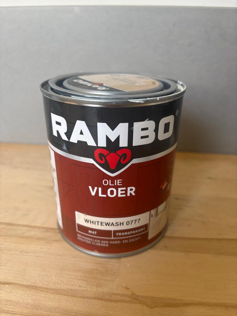 Rambo Whitewash Vloerolie 0777 Mat Transparant, Doe-het-zelf en Verbouw, Ophalen, Wit, Nieuw, Beits