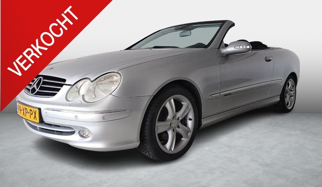 Mercedes-Benz CLK-klasse Cabrio 320 Avantgarde, Auto's, Automaat, Achterwielaandrijving, Gebruikt, Zwart