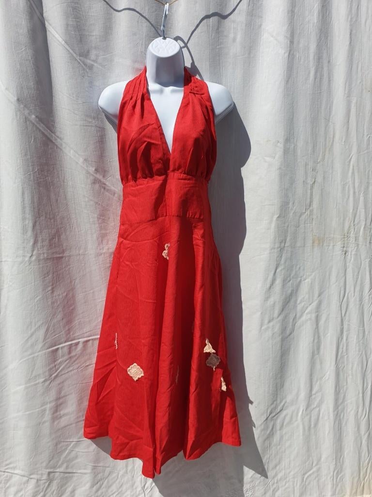 Gave rode carnavals jurk. mt S, Kleding | Dames, Carnavalskleding en Feestkleding, Carnaval, ., Ophalen of Verzenden, Zo goed als nieuw