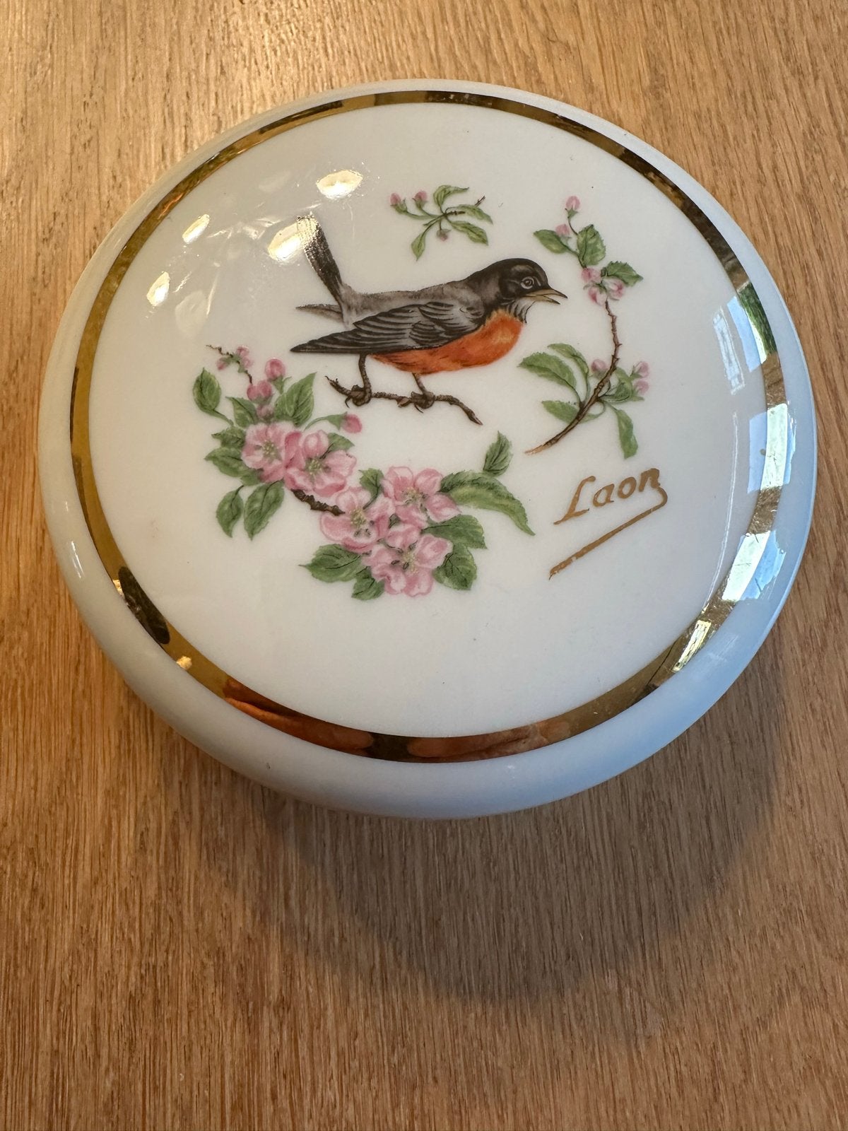 Limoges Porseleinen Doosje met Vogeldecoratie, Antiek en Kunst, Ophalen of Verzenden