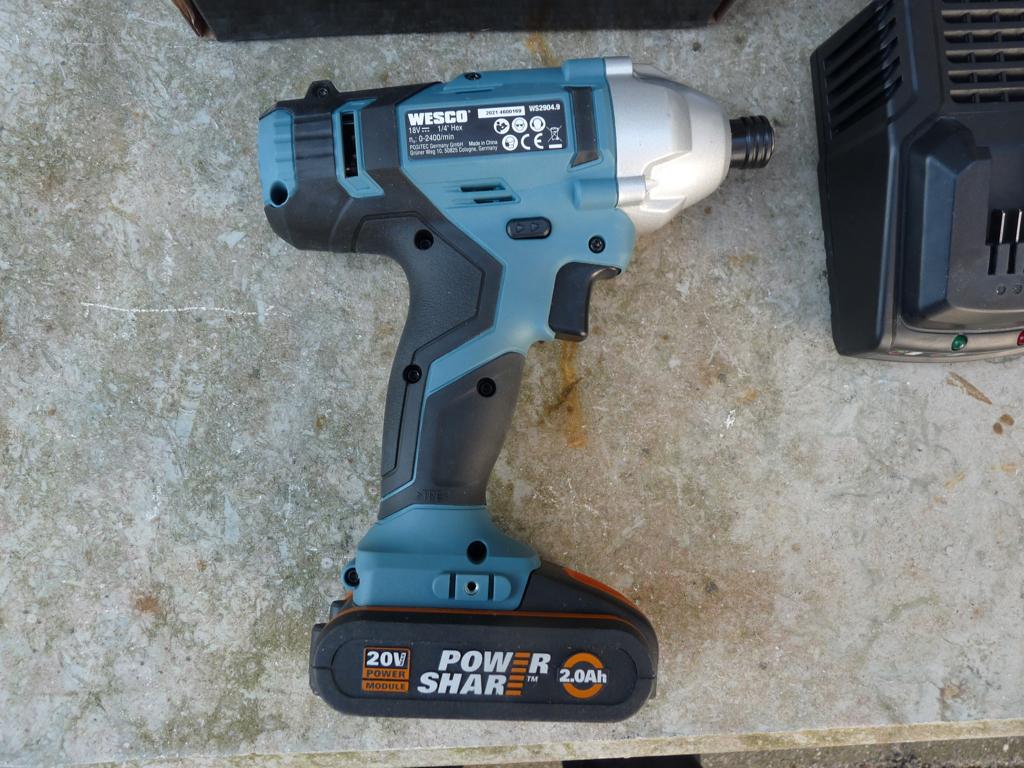 schroefmachine slagschroevendraaier Worx Wesco accu oplader, Ophalen, Variabele snelheid, Nieuw, Boor- en Schroefmachine