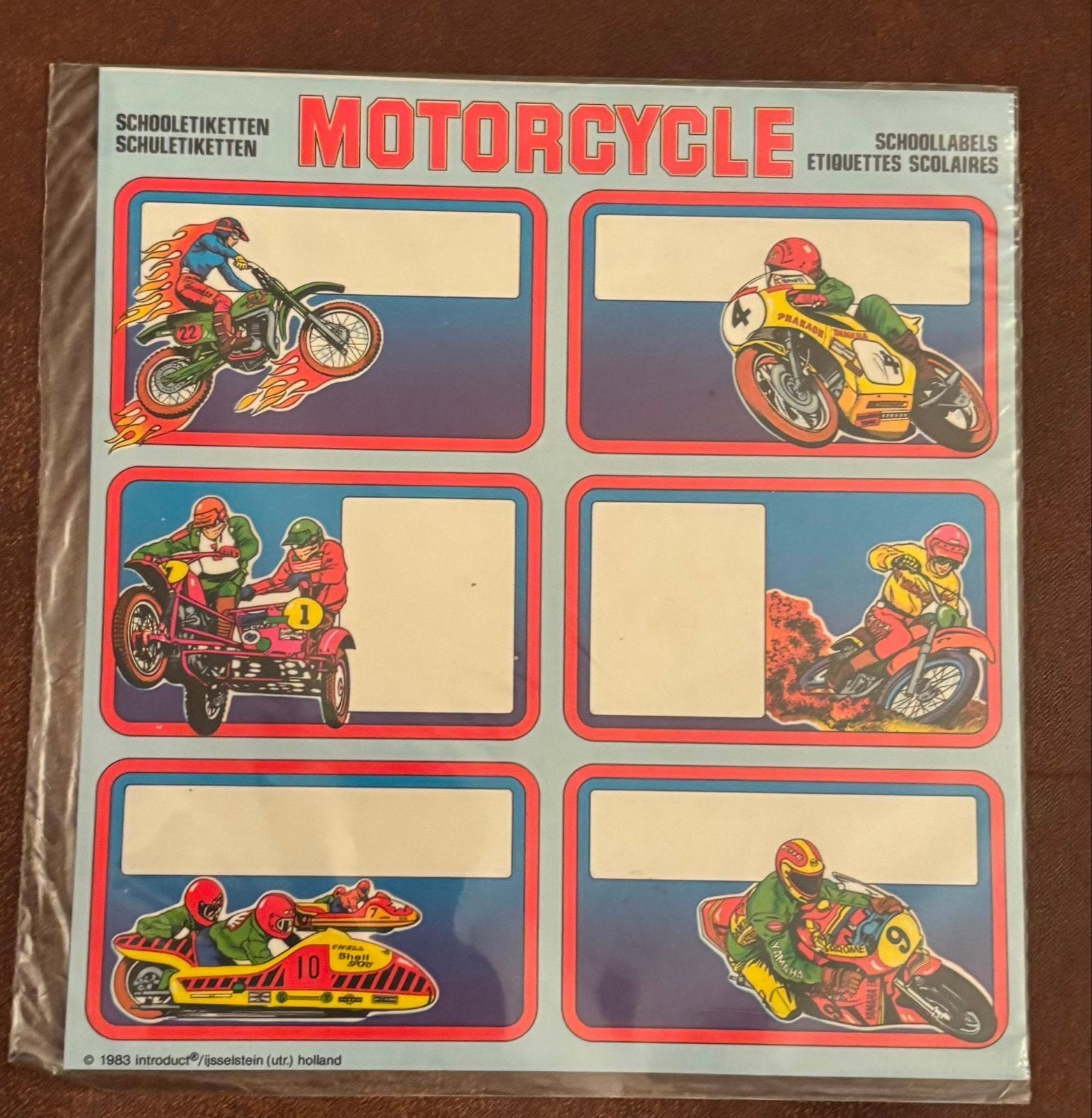 Vintage Schoollabels: Motorcycle & Western (1983), Ophalen of Verzenden