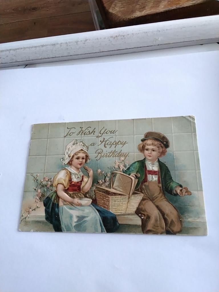 ELLEN CLAPSADDLE / BOERTJE EN BOERINNETJE  PICKNICK  Reliëf, Ophalen of Verzenden, Voor 1920, Sterren en Beroemdheden