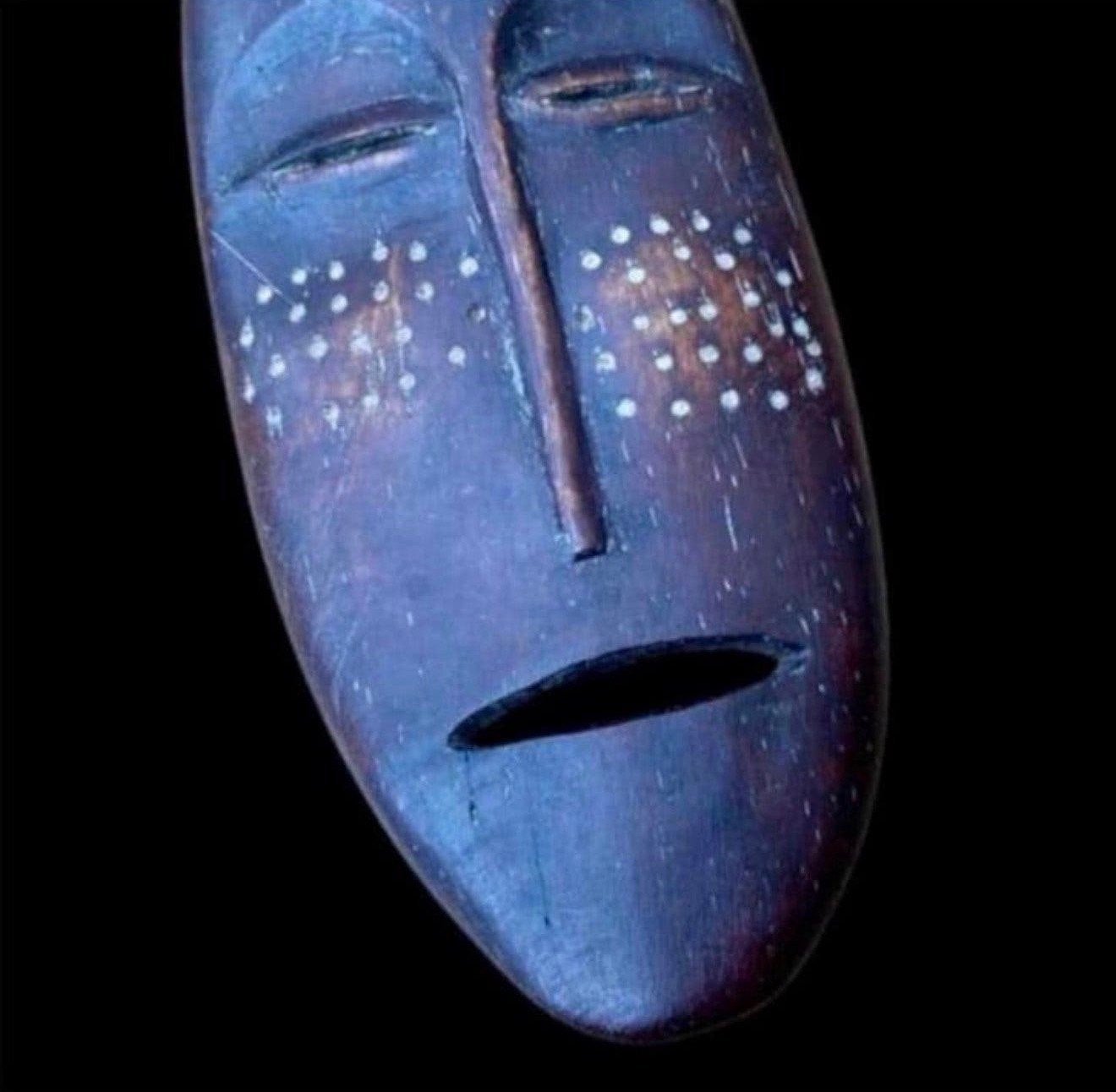 lega - DR Congo 1960 Oud paspoortmasker masker Afrika africa, Afrika, Ophalen of Verzenden, Masker, Hout