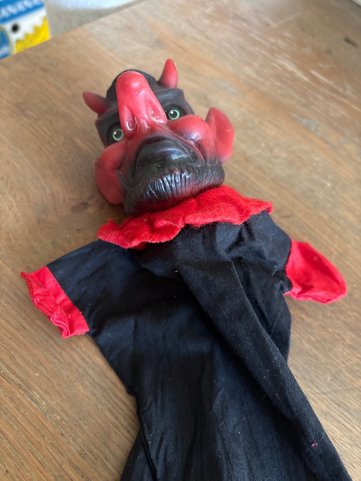 Vintage Duivel Handpop - Halloween/Theater, Ophalen of Verzenden, Gebruikt, Overige typen