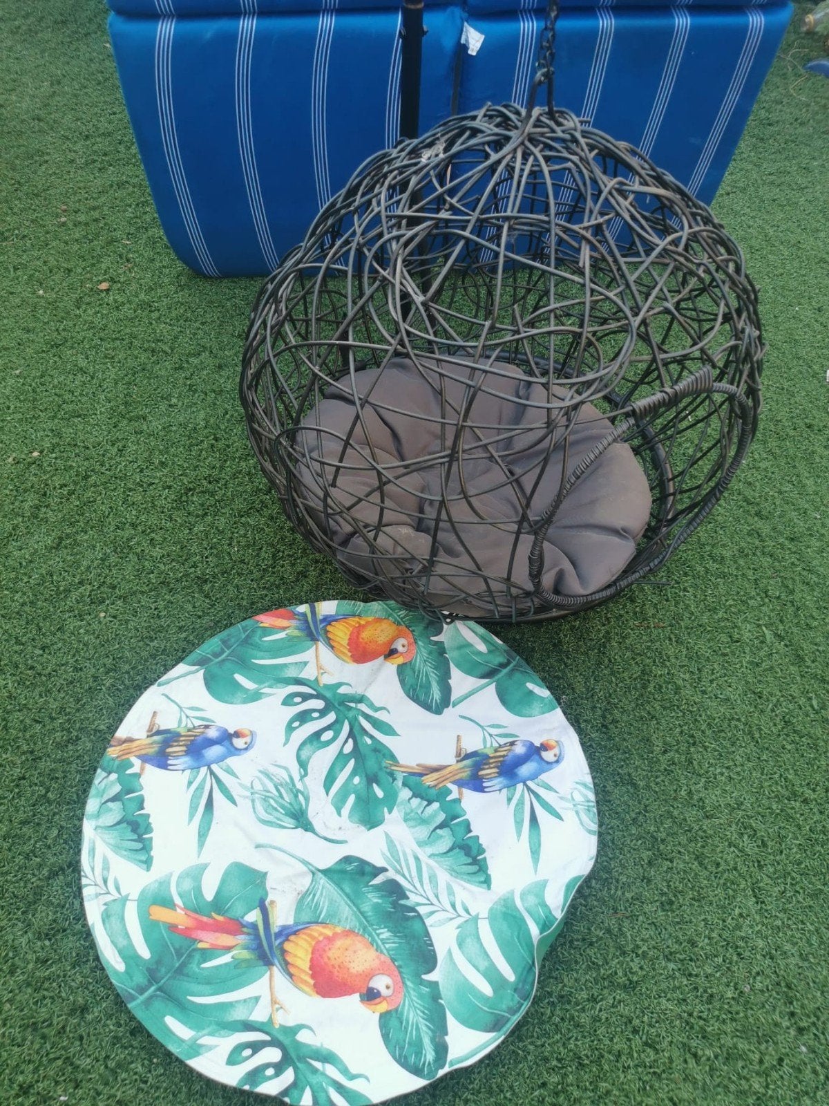 Hangstoel voor huisdieren - Zwart wicker, Huis en Inrichting, Stoelen, Ophalen, Gebruikt, Zwart, Eén