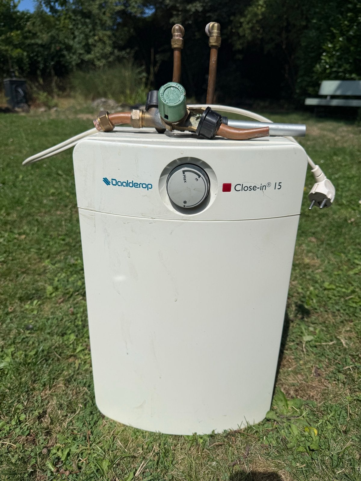 Daalderop Close-in 15 liter boiler met inlaatcombinatie, Ophalen, Gebruikt, Aardgas, Boiler