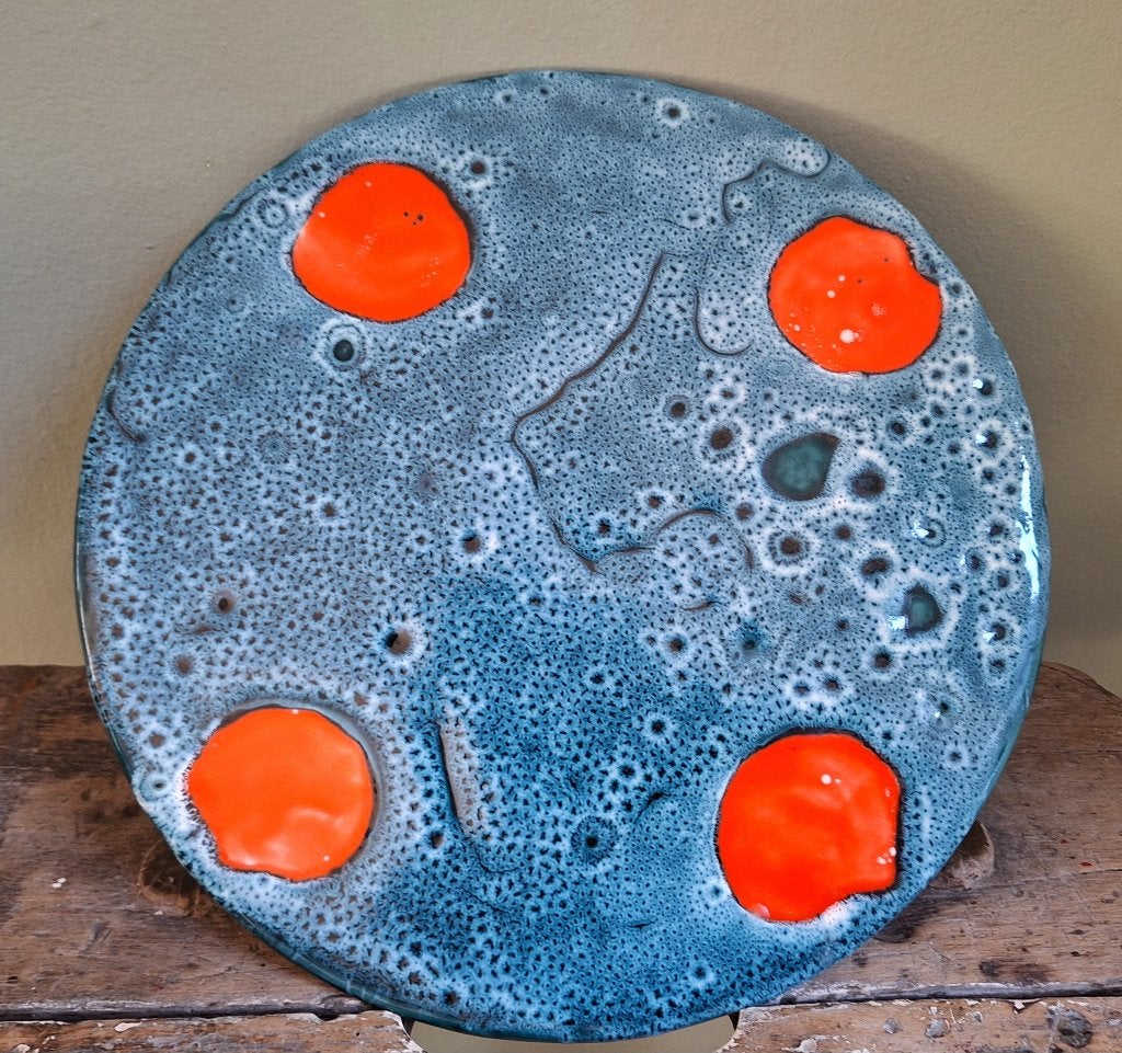 Fat Lava schaal, blauw oranje, Poët Laval, Antiek en Kunst, Ophalen of Verzenden