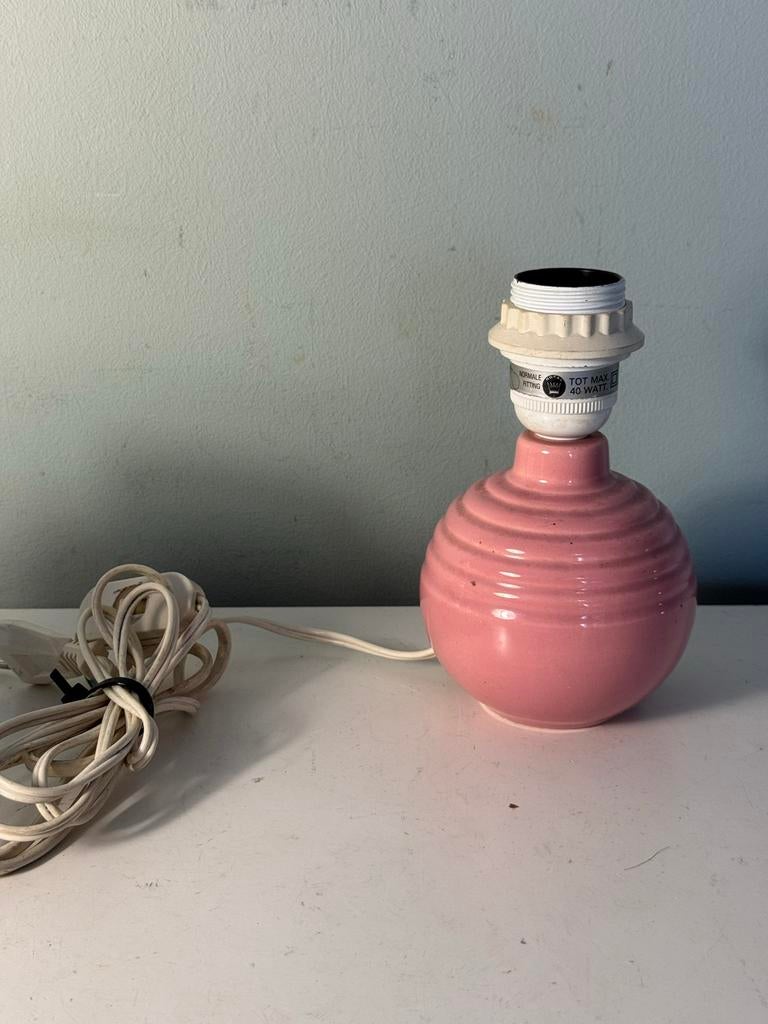 Roze keramische tafellamp - Vintage stijl, Ophalen