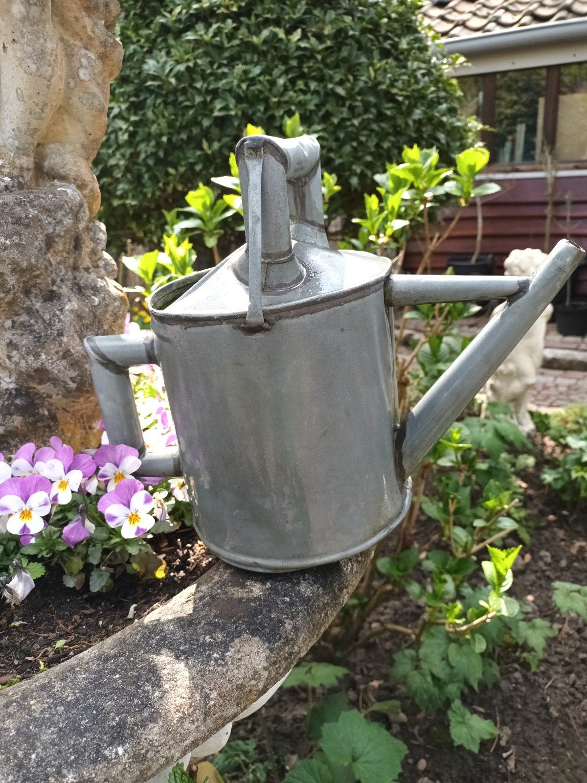 Vintage Zinken Gieter - Decoratief Tuinitem, Tuin en Terras, Gieters, Ophalen, Gebruikt, Metaal
