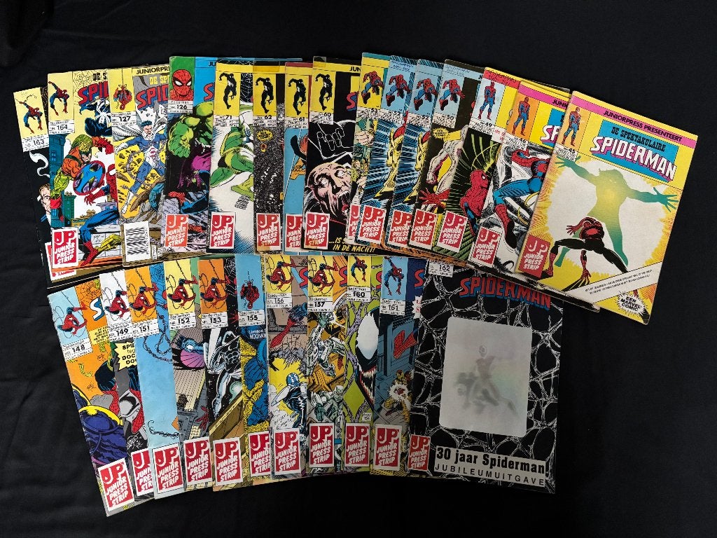 26x De Spektakulaire Spider-ManJuniorpress, Boeken, Gelezen, Amerika, Ophalen of Verzenden, Meerdere comics