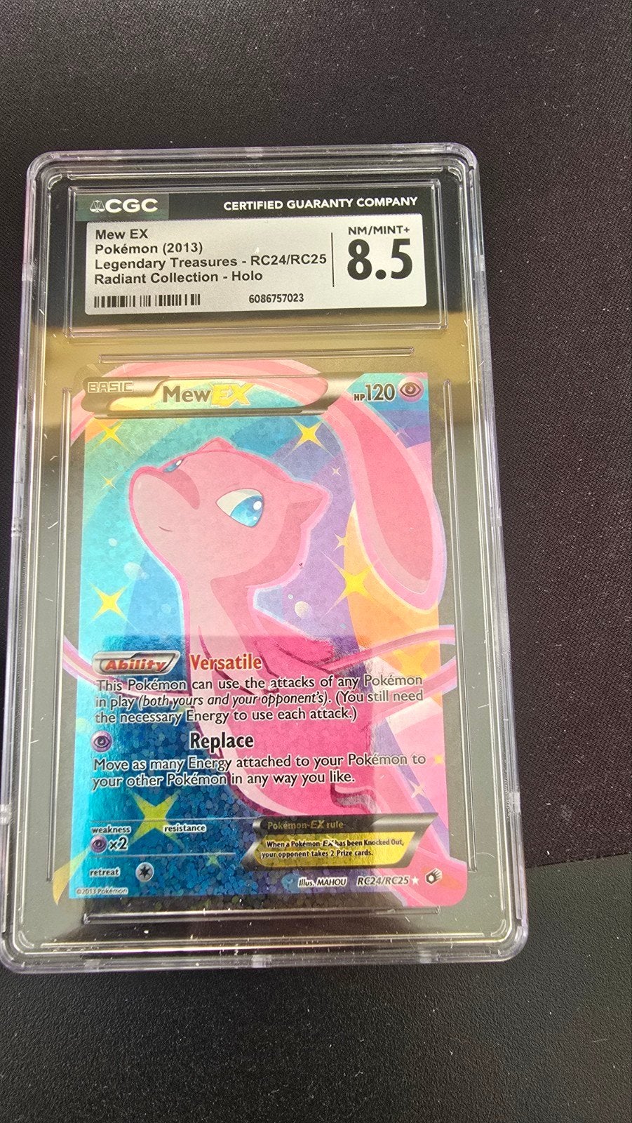 Mew EX Pokémon Kaart CGC 8.5 NM/MINT+ Legendary Treasures, Ophalen of Verzenden