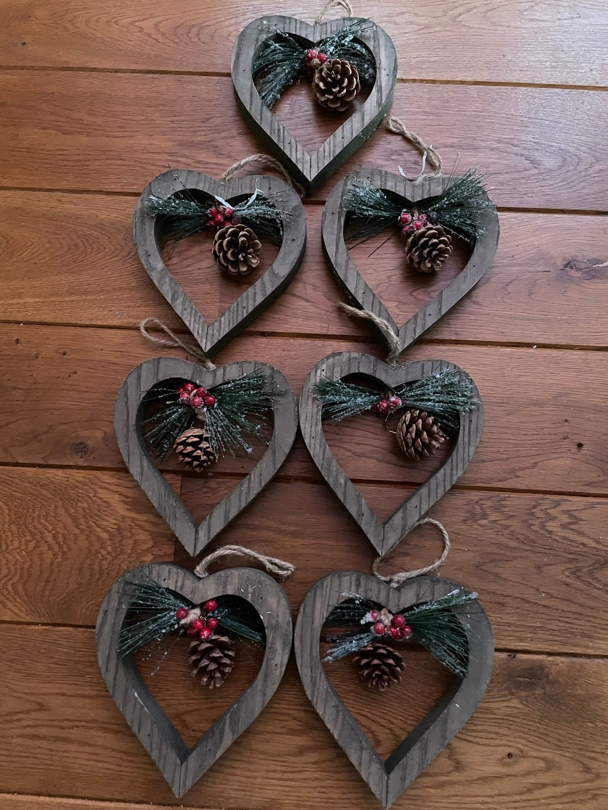 7 houten kerst hangers, Diversen, Kerst, Ophalen of Verzenden, Nieuw