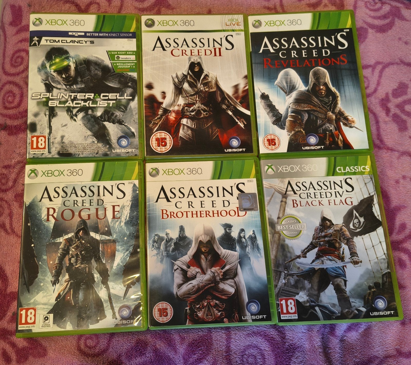 Xbox 360 Games: Assassin's Creed & Splinter Cell Bundel, Avontuur en Actie, Online, Vanaf 18 jaar, 1 speler