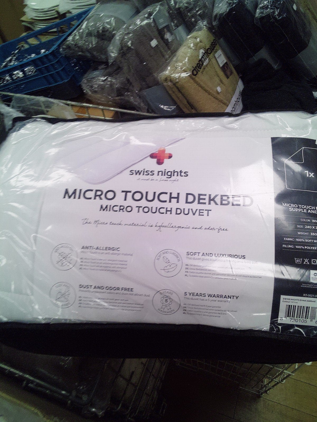 Swiss Nights Micro Touch Dekbed - Anti-allergisch, Ophalen, Wit, Deken of Dekbed, Nieuw