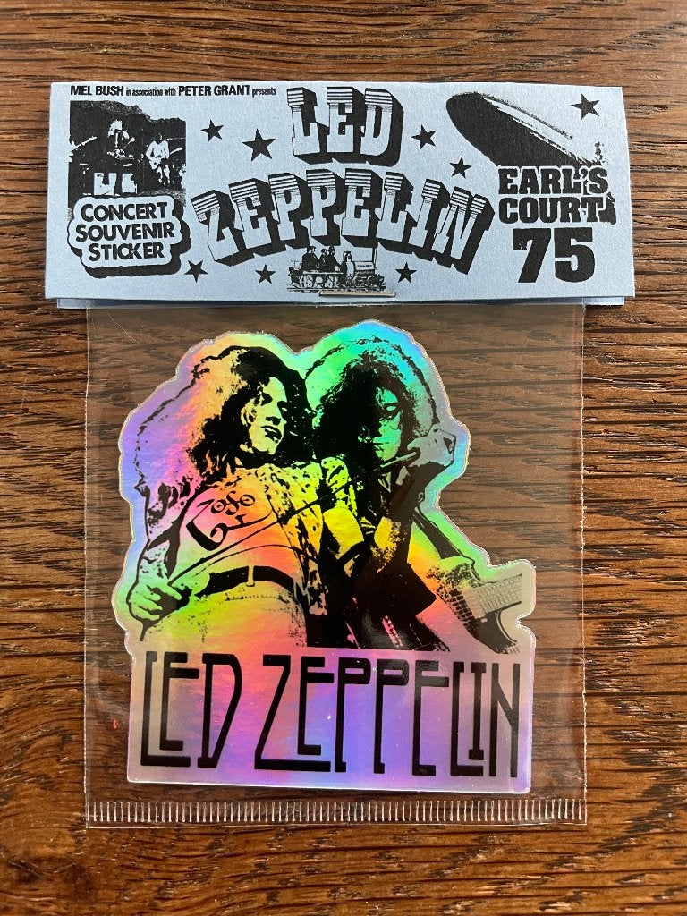 Led Zeppelin Hologram Sticker Earls Court 75, Verzenden, Nieuw, Overige typen