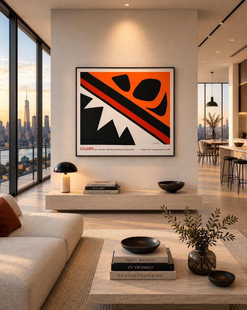 Alexander Calder Kleurenzeefdruk 'Calder Pace/Columbus' 1971, Ophalen of Verzenden