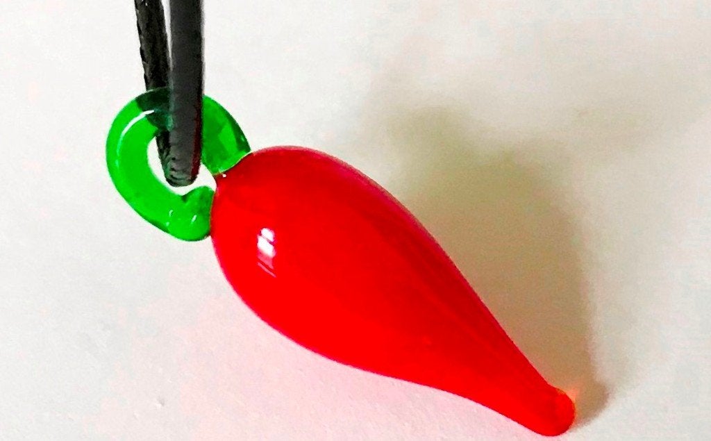 Prachtige vintage Murano Glas LUCKY peper hanger glasoog, Verzenden, Zo goed als nieuw, Glas of Kristal