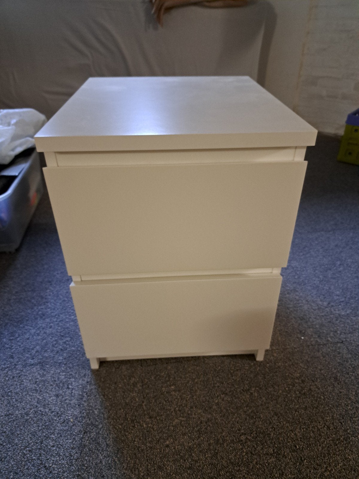 IKEA Nachtkastje MALM met 2 lades - Wit, Ophalen, Overige materialen, Minder dan 50 cm, 1 of 2 laden