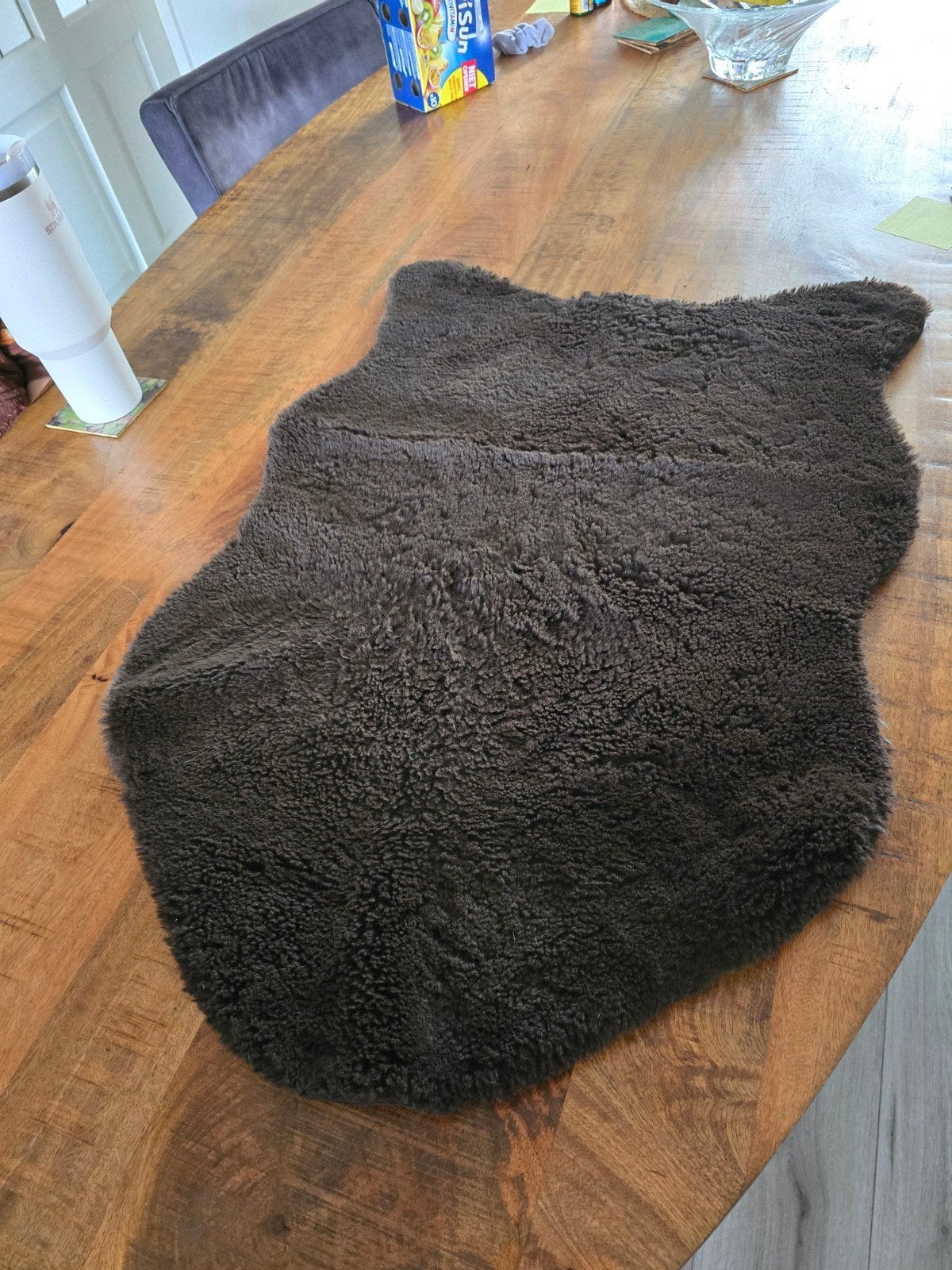 2 stuks nepbont kleedjes, Ophalen, Bruin, Rechthoekig
