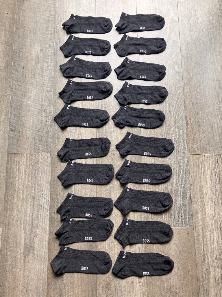 10 paar grijze sneaker sokken (maat 41-46), Kleding | Heren, Ophalen of Verzenden, Nieuw, Maat 43 t/m 46, Overige kleuren