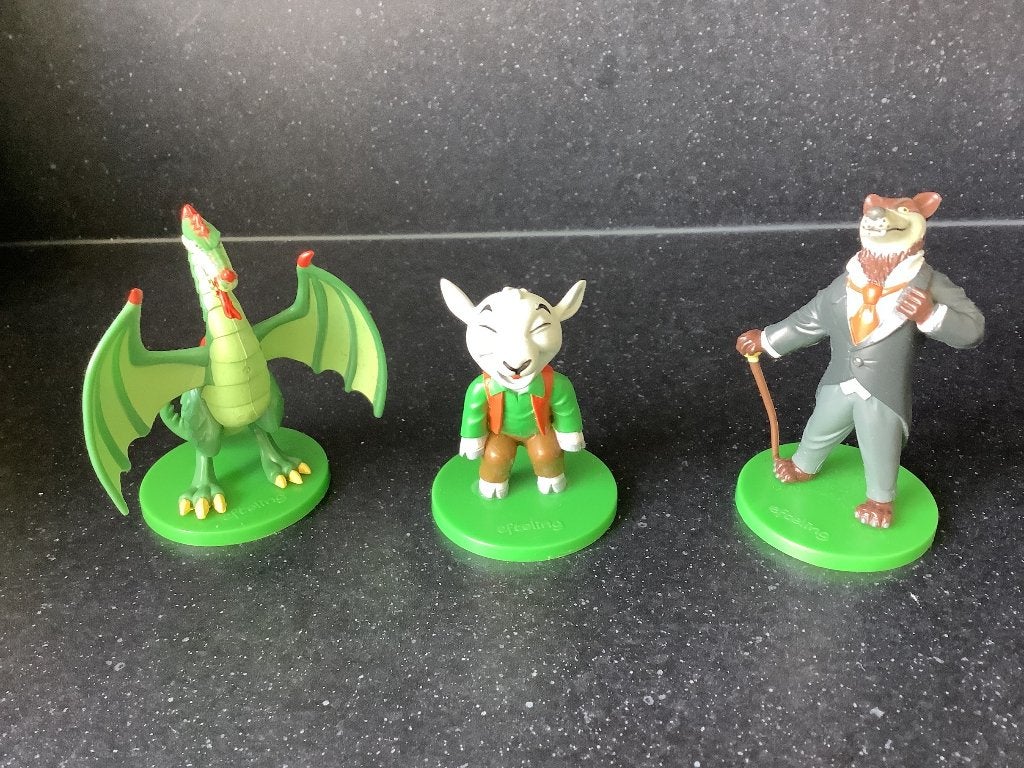 3 Efteling figuren Super de Boer geit wolf draak 1,50/stuk, Ophalen of Verzenden, Zo goed als nieuw