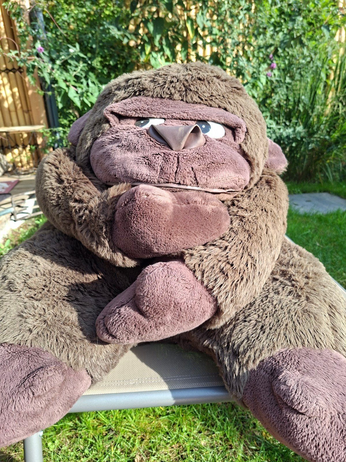 Grote zachte knuffelaap - 50cm hoog, Kinderen en Baby's, Ophalen, Gebruikt, Middelgroot (20 tot 80 cm), Bruin