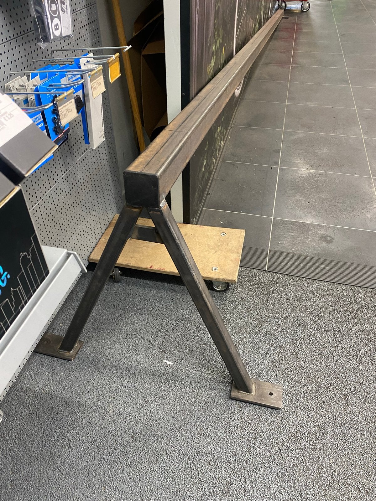 Kokerprofiel 80x80 mm x 5700mm - 2 stuks, Ophalen, Gebruikt, IJzer
