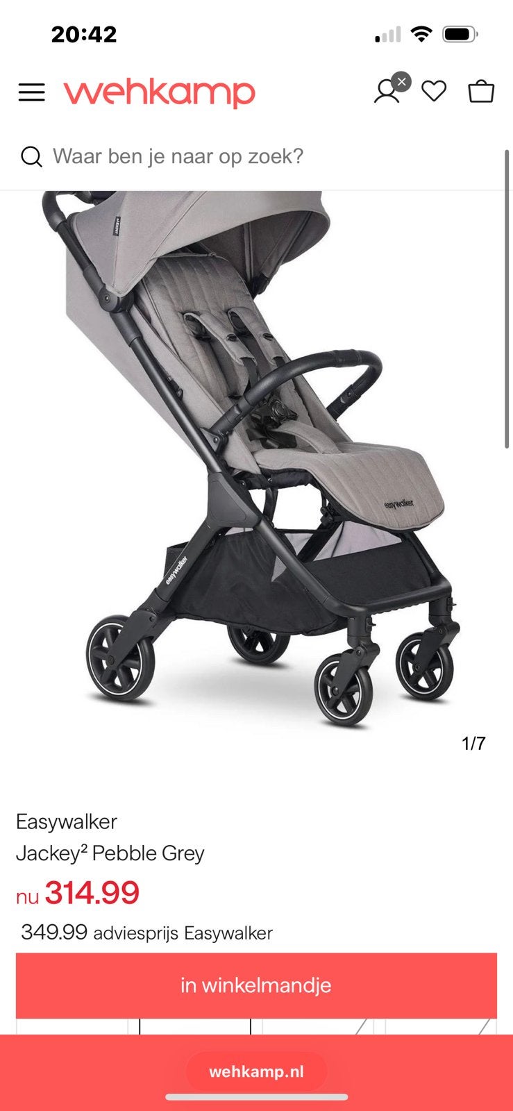 Easy walker kinderwagen, Kinderen en Baby's, Buggy's, Zo goed als nieuw, Ophalen of Verzenden
