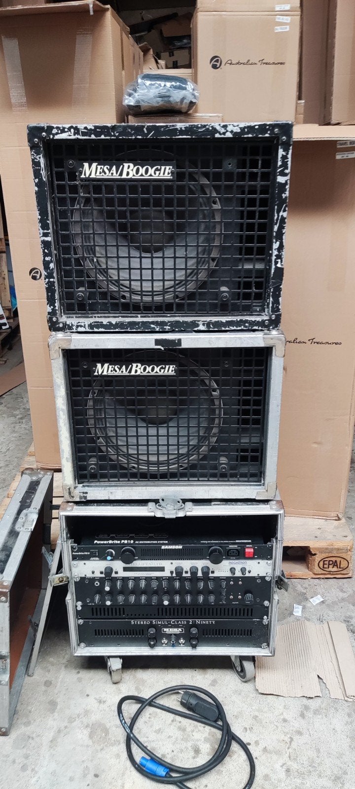 Mesa Boogie Professionele Gitaarstack – 2x200W, Muziek en Instrumenten, Ophalen, Gebruikt, 100 watt of meer