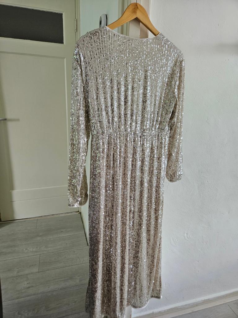 H&M Mama pailletten jurk maat M, Overige kleuren, Nieuw, Knielengte, H&M Mama