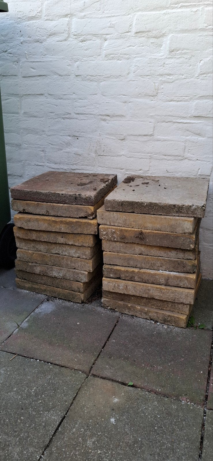 Gele betontegels 30x30cm voor terras of pad, Ophalen, Gebruikt, Beton, Terrastegels