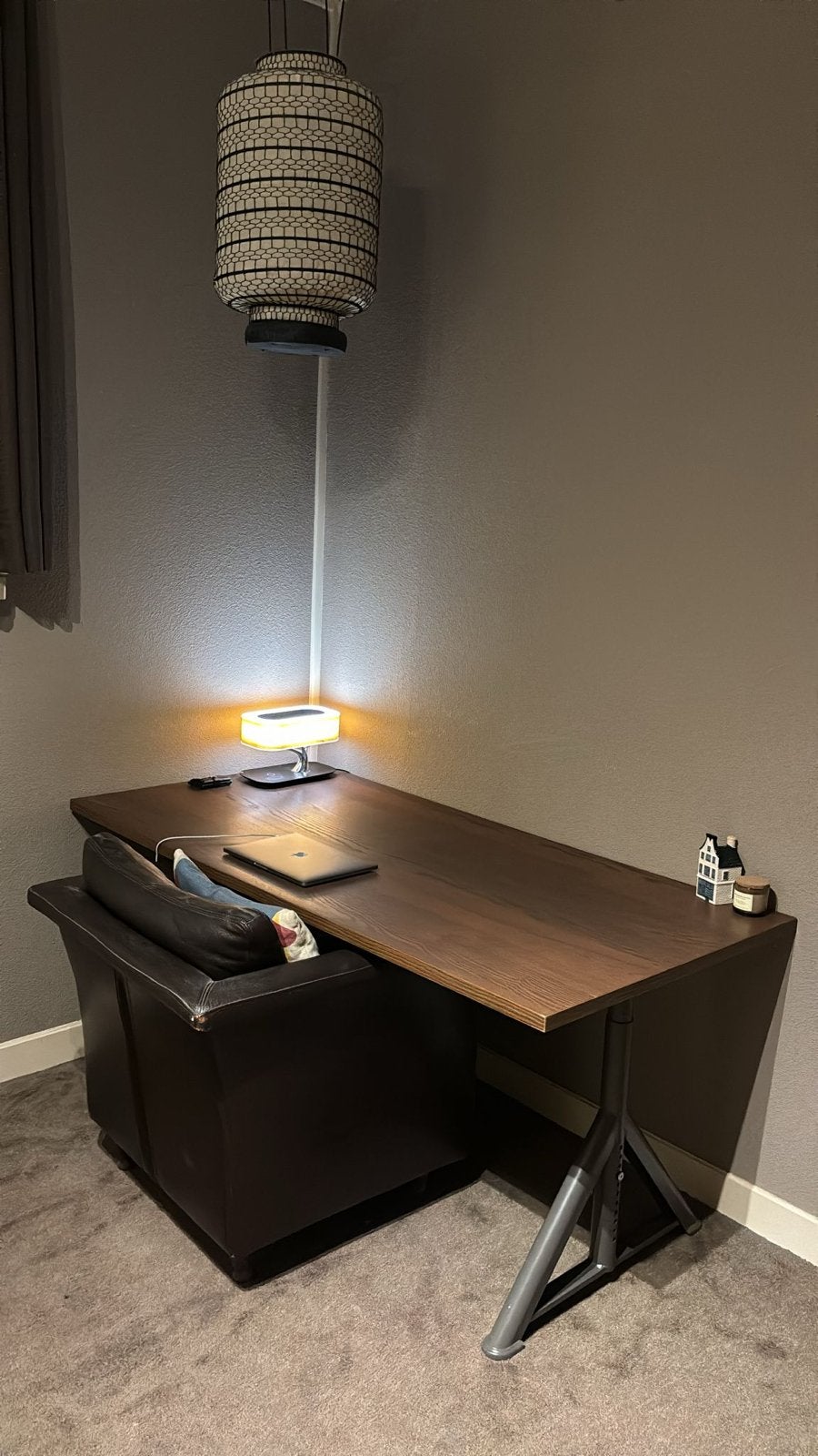 IKEA IDÅSEN Bureau - Donkerbruin, Nette Staat, Ophalen, Demontabel, Bruin, Zo goed als nieuw