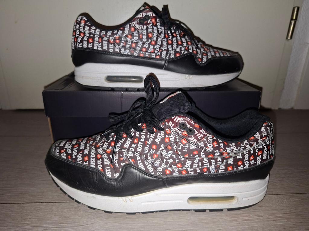 Nike Air Max 1 Premium Just Do It Black, Zwart, Nike, Ophalen of Verzenden, Zo goed als nieuw