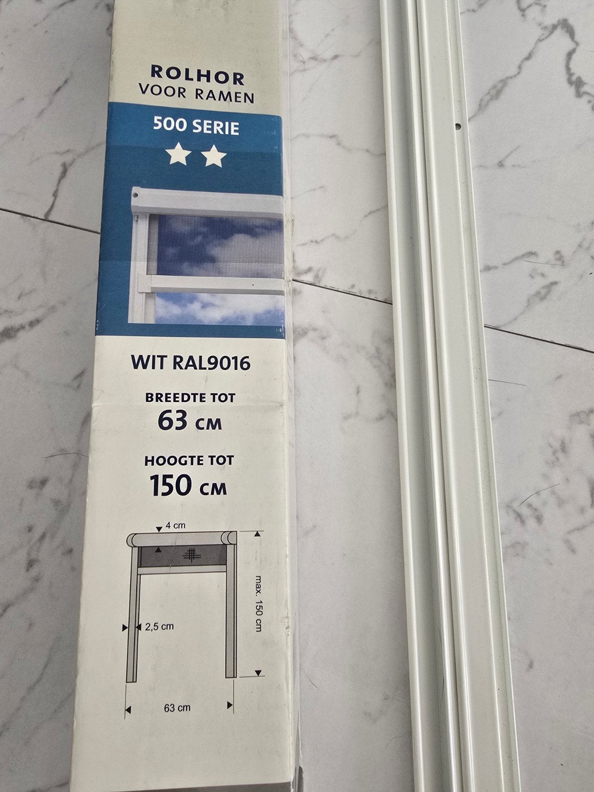 Bruynzeel Rolhor voor ramen - Wit RAL9016 (63x150cm), Ophalen, Minder dan 80 cm, Hordeur, Minder dan 200 cm