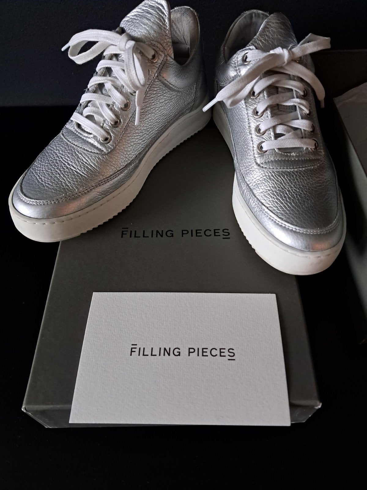 Filling Pieces sneakers maat: 36, zilver, wit, leer, Filling Pieces, Ophalen of Verzenden, Grijs, Sneakers of Gympen