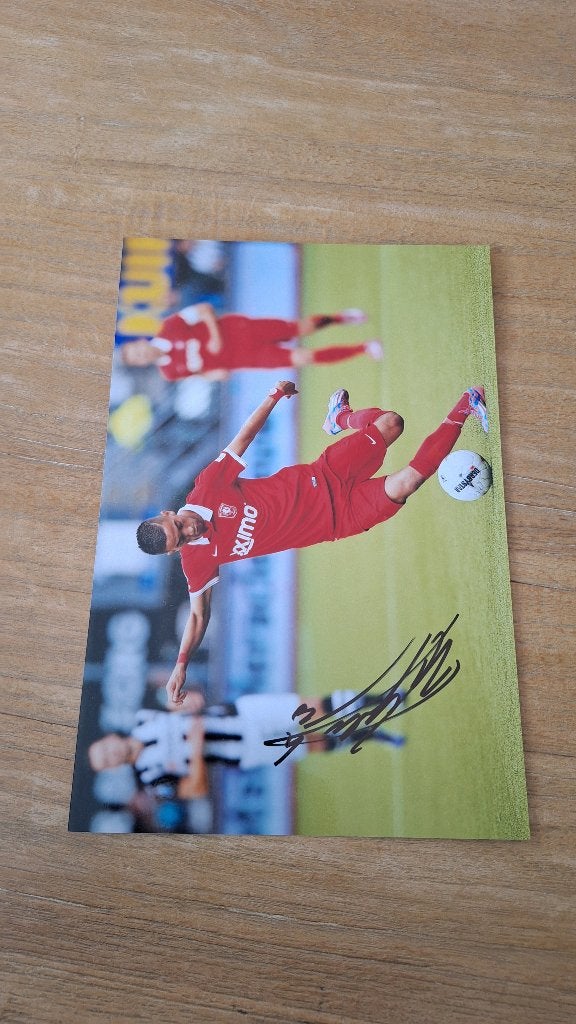 Foto 20x30cm met handtekening; Hakim Ziyech # FC Twente, Verzamelen, Sportartikelen en Voetbal, Ophalen of Verzenden, Nieuw, F.C. Twente