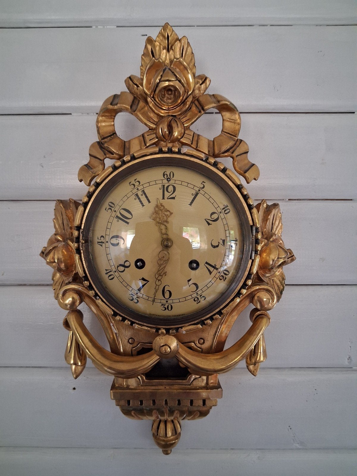 Antieke wandpendule Westerstrand Zweden - herstelklok, Antiek en Kunst, Ophalen