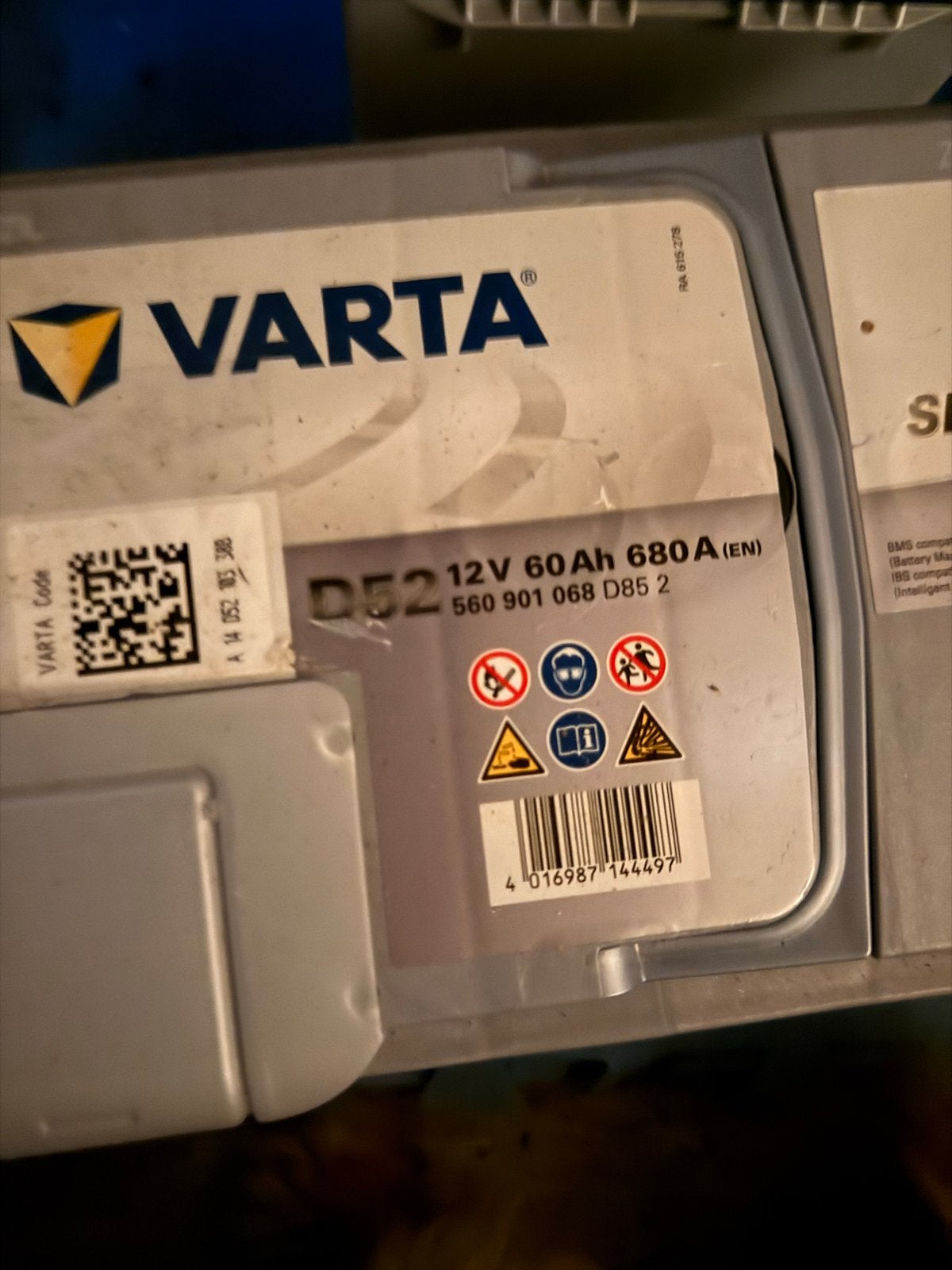 Varta Silver Dynamic D52 12V 60Ah 680A Auto Accu, Ophalen, Gebruikt, Overige automerken