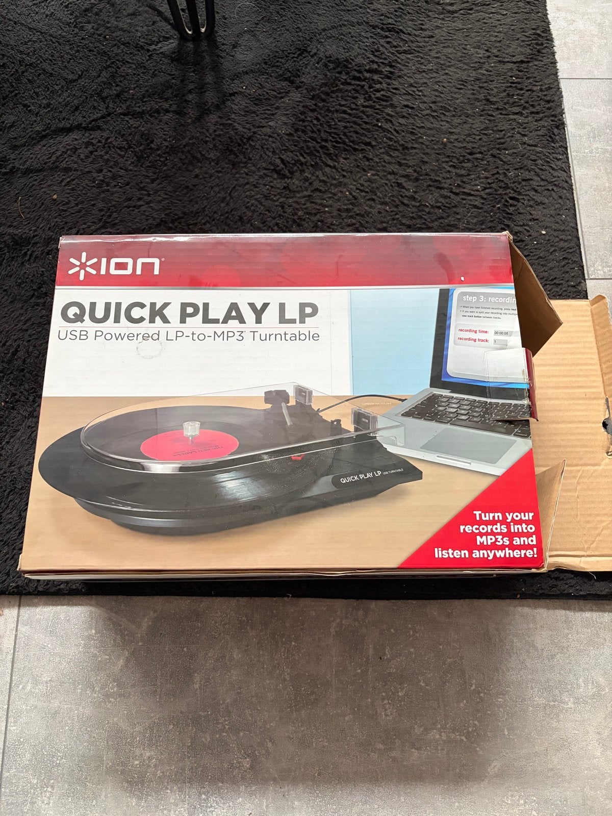 ION Quick Play LP USB Platenspeler - Nieuw in doos, Overige merken, Nieuw, Ophalen of Verzenden, USB-aansluiting