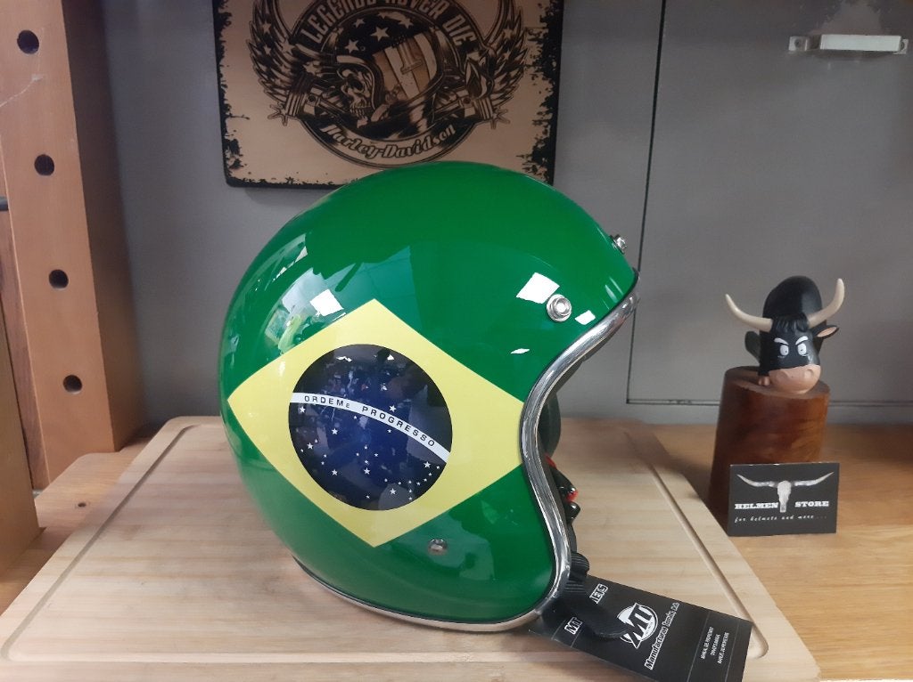 Brazilie helm maat S brasil helm motor scooter jethelm S, Pascalstraat 6 1704 RD Heerhugowaard, Jethelm, Ophalen of Verzenden